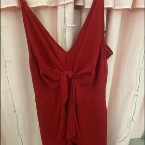 Mini Red Dress with Bow!